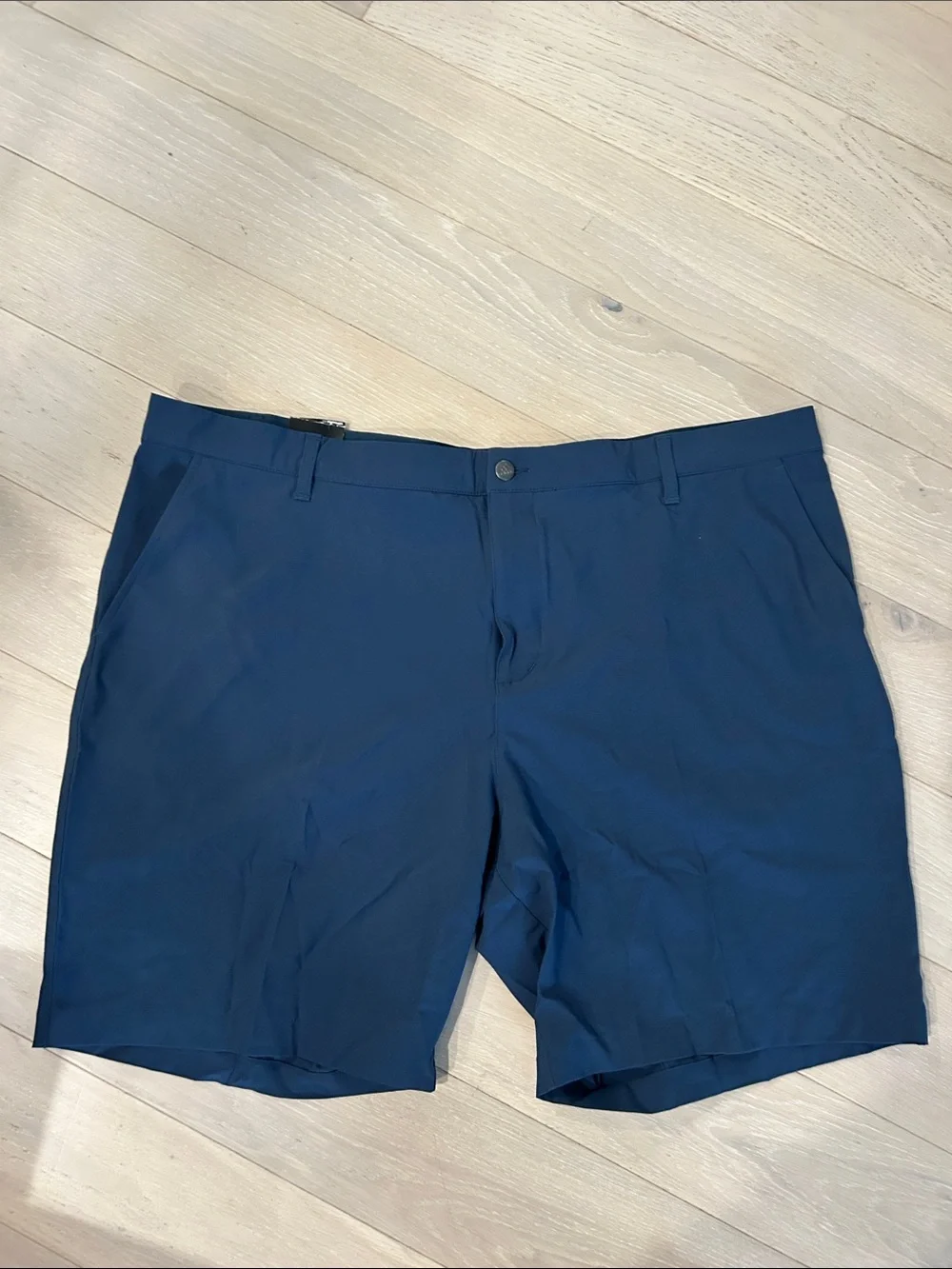 adidas Men's Dark Blue Flat Front Performance Shorts